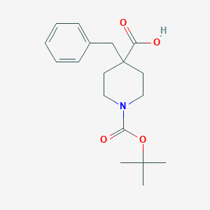 molecular formula C18H25NO4 B185039 4-Benzyl-1-(tert-butoxycarbonyl)piperidine-4-carboxylic acid CAS No. 167263-11-8