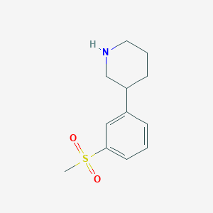 molecular formula C12H17NO2S B185043 3-(3-(Methylsulfonyl)phenyl)piperidine CAS No. 160866-61-5