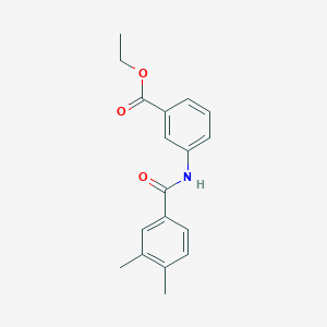 molecular formula C18H19NO3 B185088 Ethyl 3-[(3,4-dimethylbenzoyl)amino]benzoate CAS No. 6602-76-2
