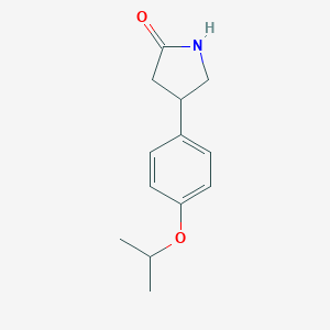 molecular formula C13H17NO2 B185093 4-(4-Isopropoxyphenyl)pyrrolidin-2-one CAS No. 184828-11-3