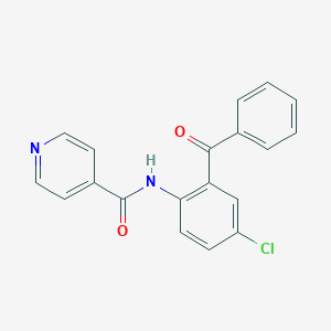 molecular formula C19H13ClN2O2 B185168 N-(2-benzoyl-4-chloro-phenyl)pyridine-4-carboxamide CAS No. 68279-79-8