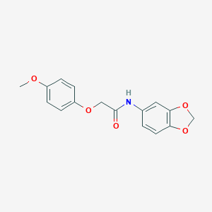 molecular formula C16H15NO5 B185191 N-(1,3-benzodioxol-5-yl)-2-(4-methoxyphenoxy)acetamide CAS No. 5689-70-3