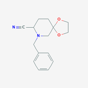 molecular formula C15H18N2O2 B185199 7-Benzyl-1,4-dioxa-7-azaspiro[4.5]decane-8-carbonitrile CAS No. 132462-23-8