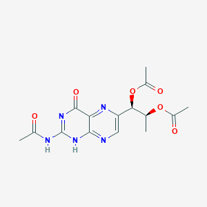 molecular formula C15H17N5O6 B018522 2-N-Acetyl-1',2'-di-O-acetyl-6-biopterin CAS No. 81827-31-8
