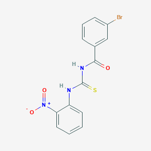 molecular formula C14H10BrN3O3S B185263 3-bromo-N-[(2-nitrophenyl)carbamothioyl]benzamide CAS No. 6388-15-4