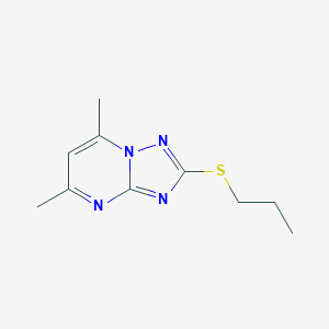 molecular formula C10H14N4S B185275 5,7-Dimethyl-2-(propylsulfanyl)[1,2,4]triazolo[1,5-a]pyrimidine CAS No. 51646-18-5