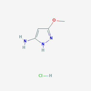molecular formula C4H8ClN3O B185277 盐酸5-甲氧基-1H-吡唑-3-胺 CAS No. 110884-53-2