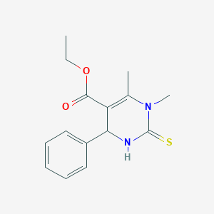 molecular formula C15H18N2O2S B185328 Ethyl 1,6-dimethyl-4-phenyl-2-thioxo-1,2,3,4-tetrahydro-5-pyrimidinecarboxylate CAS No. 108958-81-2