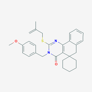3-(4-methoxybenzyl)-2-[(2-methylprop-2-en-1-yl)sulfanyl]-3H-spiro[benzo[h]quinazoline-5,1'-cyclohexan]-4(6H)-one