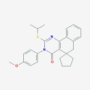 3-(4-methoxyphenyl)-2-propan-2-ylsulfanylspiro[6H-benzo[h]quinazoline-5,1'-cyclopentane]-4-one
