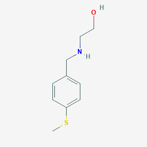 molecular formula C10H15NOS B185331 2-((4-(Methylthio)benzyl)amino)ethanol CAS No. 774556-23-9
