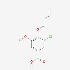 molecular formula C12H15ClO4 B185333 4-Butoxy-3-chloro-5-methoxybenzoic acid CAS No. 955-36-2