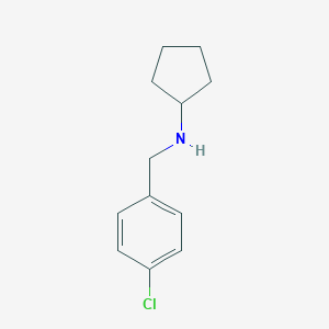 molecular formula C12H16ClN B185340 4-Chloro-N-cyclopentylbenzylamine CAS No. 66063-15-8