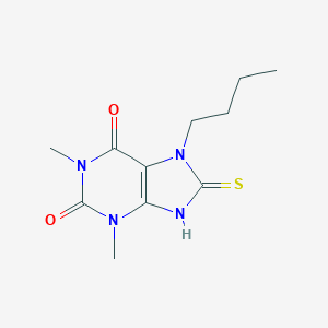 B185347 7-Butyl-8-mercapto-1,3-dimethyl-3,7-dihydro-purine-2,6-dione CAS No. 436094-92-7