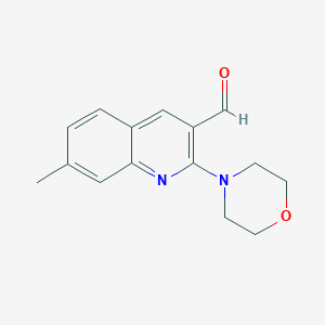 B185348 7-Methyl-2-morpholin-4-ylquinoline-3-carbaldehyde CAS No. 400067-02-9