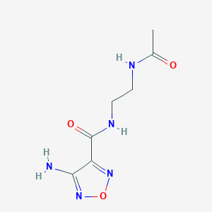 molecular formula C7H11N5O3 B185351 N-(2-acetamidoethyl)-4-amino-1,2,5-oxadiazole-3-carboxamide CAS No. 347355-79-7