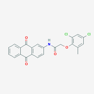 molecular formula C23H15Cl2NO4 B185360 2-(2,4-dichloro-6-methylphenoxy)-N-(9,10-dioxoanthracen-2-yl)acetamide CAS No. 370575-90-9