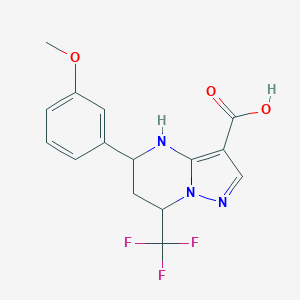 5-(3-Methoxyphenyl)-7-(trifluoromethyl)-4,5,6,7-tetrahydropyrazolo[1,5-a]pyrimidine-3-carboxylic acid