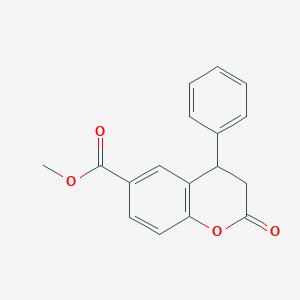 molecular formula C17H14O4 B018541 Methyl 2-oxo-4-phenyl-6-chromanecarboxylate CAS No. 380636-42-0