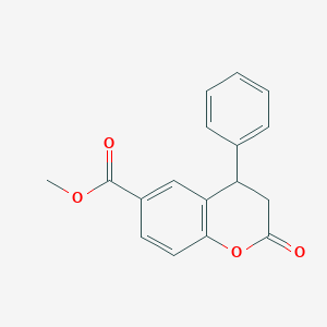 Methyl 2-oxo-4-phenyl-6-chromanecarboxylate
