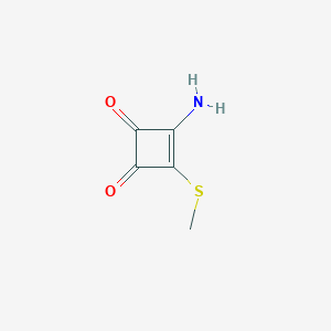 molecular formula C5H5NO2S B185416 3-Amino-4-(methylsulfanyl)cyclobut-3-ene-1,2-dione CAS No. 152836-69-6