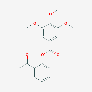 molecular formula C18H18O6 B185417 2-Acetylphenyl 3,4,5-trimethoxybenzoate CAS No. 6959-89-3