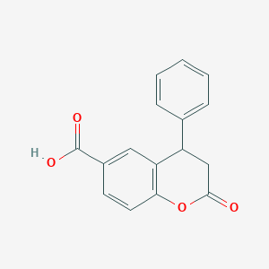 molecular formula C16H12O4 B018542 6-Carboxyl-4-phenyl-3,4-dihydrocoumarin CAS No. 356782-33-7