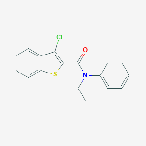 molecular formula C17H14ClNOS B185420 3-chloro-N-ethyl-N-phenyl-1-benzothiophene-2-carboxamide CAS No. 105577-06-8