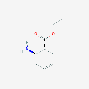 molecular formula C9H15NO2 B185423 trans-6-Amino-cyclohex-3-enecarboxylic acid ethyl ester CAS No. 126474-24-6