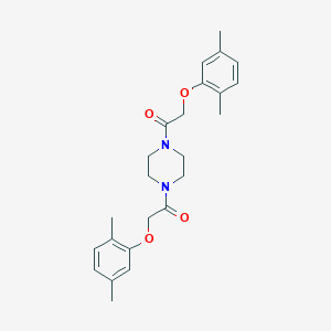 molecular formula C24H30N2O4 B185428 Piperazine, 1,4-bis((2,5-dimethylphenoxy)acetyl)- CAS No. 143189-97-3