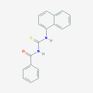 molecular formula C18H14N2OS B185473 Benzamide, N-((1-naphthalenylamino)thioxomethyl)- CAS No. 4921-84-0