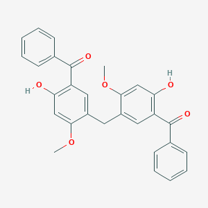 molecular formula C29H24O6 B185476 Bis(5-benzoyl-4-hydroxy-2-methoxyphenyl)methane CAS No. 138370-37-3