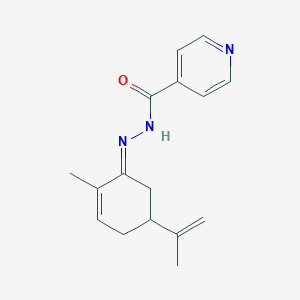 N'-[(1Z)-2-methyl-5-(prop-1-en-2-yl)cyclohex-2-en-1-ylidene]pyridine-4-carbohydrazide