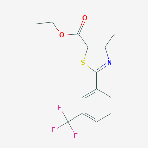 molecular formula C14H12F3NO2S B185484 Ethyl 4-methyl-2-[3-(trifluoromethyl)phenyl]-1,3-thiazole-5-carboxylate CAS No. 144061-14-3