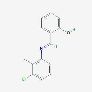 molecular formula C14H12ClNO B185485 2-{[(3-Chloro-2-methylphenyl)imino]methyl}phenol CAS No. 70740-17-9