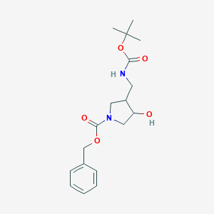 Benzyl 3-{[(tert-butoxycarbonyl)amino]methyl}-4-hydroxypyrrolidine-1-carboxylate
