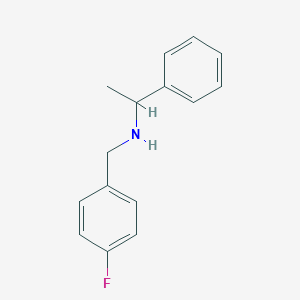 B185552 (4-Fluoro-benzyl)-(1-phenyl-ethyl)-amine CAS No. 356531-62-9