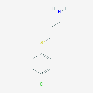 molecular formula C9H12ClNS B185559 3-[(4-Chlorophenyl)thio]-1-propanamine CAS No. 104864-09-7