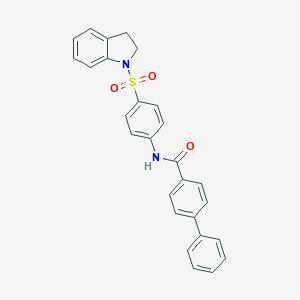 N-[4-(2,3-Dihydro-1H-indole-1-sulfonyl)phenyl][1,1'-biphenyl]-4-carboxamide