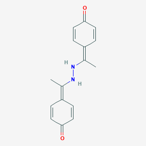 4-[1-[2-[1-(4-Oxocyclohexa-2,5-dien-1-ylidene)ethyl]hydrazinyl]ethylidene]cyclohexa-2,5-dien-1-one