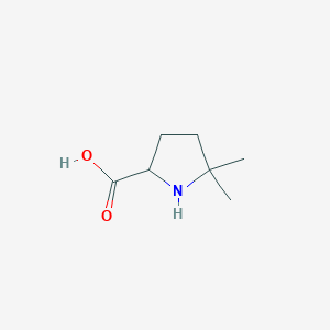 molecular formula C7H13NO2 B185598 5,5-dimethylpyrrolidine-2-carboxylic Acid CAS No. 146954-59-8