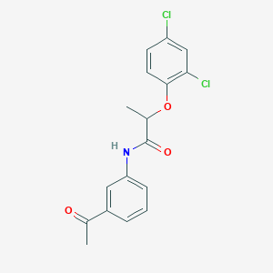 molecular formula C17H15Cl2NO3 B185605 N-(3-acetylphenyl)-2-(2,4-dichlorophenoxy)propanamide CAS No. 292644-25-8