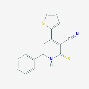 6-phenyl-2-sulfanylidene-4-thiophen-2-yl-1H-pyridine-3-carbonitrile