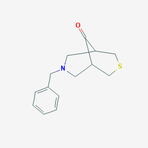 molecular formula C14H17NOS B185656 7-Benzyl-3-thia-7-azabicyclo[3.3.1]nonan-9-one CAS No. 89398-04-9