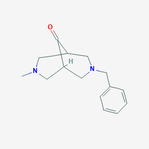 molecular formula C15H20N2O B185657 3-Benzyl-7-methyl-3,7-diazabicyclo[3.3.1]nonan-9-one CAS No. 58324-92-8