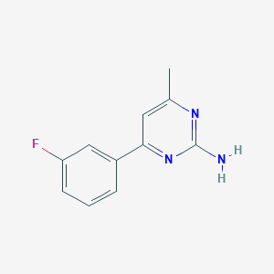 molecular formula C11H10FN3 B185668 4-(3-Fluorophenyl)-6-methylpyrimidin-2-amine CAS No. 199864-42-1
