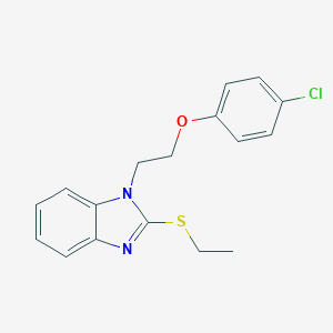molecular formula C17H17ClN2OS B185700 1h-Benzimidazole, 1-[2-(4-chlorophenoxy)ethyl]-2-(ethylthio)- CAS No. 5892-89-7