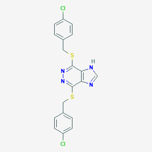 molecular formula C19H14Cl2N4S2 B185712 4,7-bis[(4-chlorophenyl)methylsulfanyl]-1H-imidazo[4,5-d]pyridazine CAS No. 3494-15-3