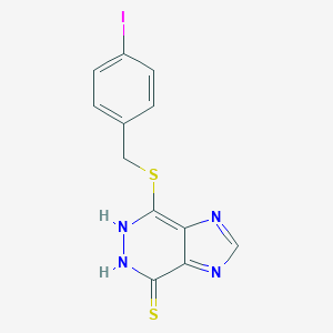 molecular formula C12H9IN4S2 B185715 7-[(4-Iodophenyl)methylsulfanyl]-5,6-dihydroimidazo[4,5-d]pyridazine-4-thione CAS No. 3438-89-9