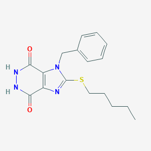 molecular formula C17H20N4O2S B185729 3-Benzyl-2-pentylsulfanyl-5,6-dihydroimidazo[4,5-d]pyridazine-4,7-dione CAS No. 3487-23-8